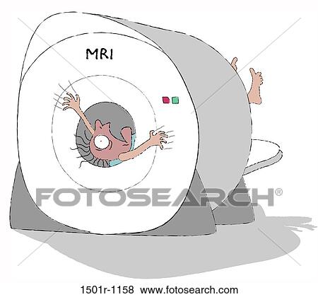 Stock Photo - Man in MRI Scanner. Fotosearch
