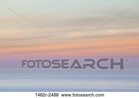 Ocean at sunset, California, USA View Large Photo Image Stock Photo - Ocean at sunset, California, USA. Fotosearch