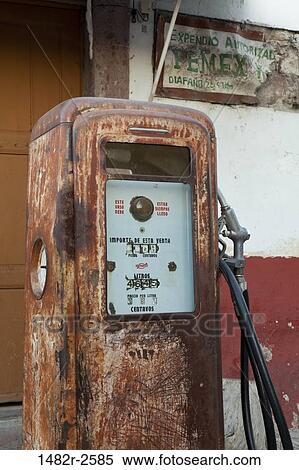 Old gas pump, San Miguel de Allende, Guanajuato, Mexico View Large Photo Image Stock Photography - Old gas pump, San Miguel de Allende, Guanajuato, Mexico. Fotosearch