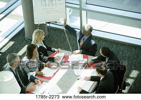 Overhead view of business colleagues in a meeting View Large Photo Image Stock Image - Overhead view of business colleagues in a meeting. Fotosearch