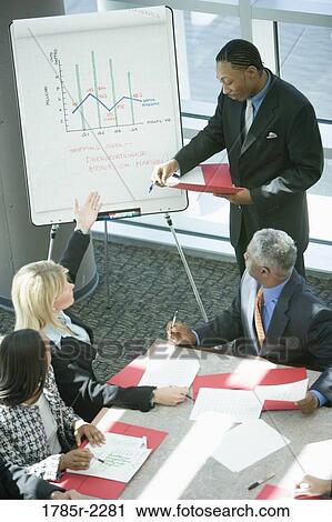 Overhead view of business colleagues in a meeting View Large Photo Image Stock Image - Overhead view of business colleagues in a meeting. Fotosearch