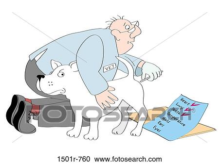 Stock Image - Pet Exam Linda Braucht (b. 20th C. American) Computer graphics. Fotosearch