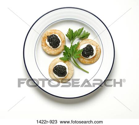Plate with three servings of caviar on bread View Large Photo Image Stock Image - Plate with three servings of caviar on bread. Fotosearch