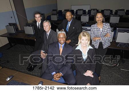 Stock Image - Portrait of business colleagues. Fotosearch