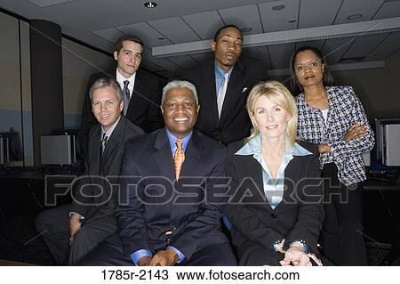 Stock Image - Portrait of business colleagues. Fotosearch