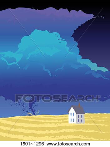 Stock Photograph - Prairie Tornado, illustration. Fotosearch