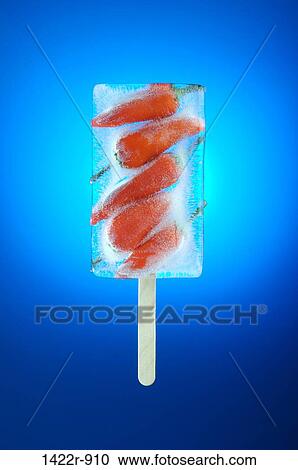 Red hot pepper frozen ice lolly View Large Photo Image Stock Image - Red hot pepper frozen ice lolly. Fotosearch