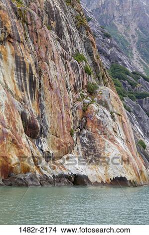 Rock formations on a coast, Endicott Arm, Alaska, USA View Large Photo Image Picture - Rock formations on a coast, Endicott Arm, Alaska, USA. Fotosearch