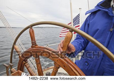 Schooner Suva, the helm, lake View Large Photo Image Stock Photo - Schooner Suva, the helm, lake. Fotosearch