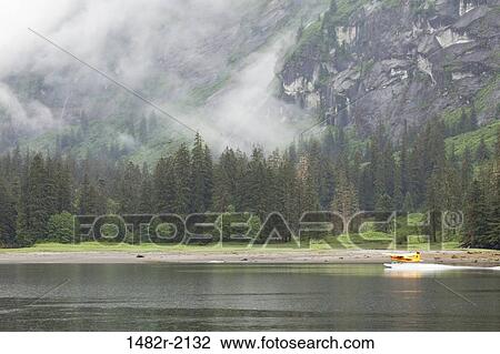 Seaplane landing on the ocean, Misty Fiords National Monument, Alaska, USA View Large Photo Image Stock Image - Seaplane landing on the ocean, Misty Fiords National Monument, Alaska, USA. Fotosearch