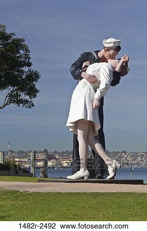 Statue of Unconditional Surrender, Mole Park, Tuna Harbor, San Diego, California, USA View Large Photo Image Stock Image - Statue of Unconditional Surrender, Mole Park, Tuna Harbor, San Diego, California, USA. Fotosearch