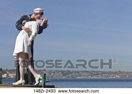 Statue of Unconditional Surrender, Mole Park, Tuna Harbor, San Diego, California, USA View Large Photo Image Stock Image - Statue of Unconditional Surrender, Mole Park, Tuna Harbor, San Diego, California, USA. Fotosearch