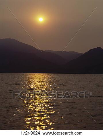 Sunset at Lake Pend Oreille, Idaho, USA View Large Photo Image Picture - Sunset at Lake Pend Oreille, Idaho, USA. Fotosearch