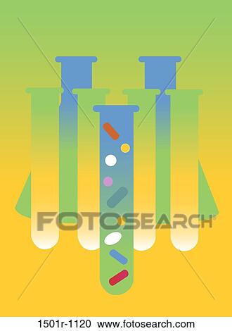 Test tubes filled with various pills, illustration View Large Photo Image Stock Image - Test tubes filled with various pills, illustration. Fotosearch