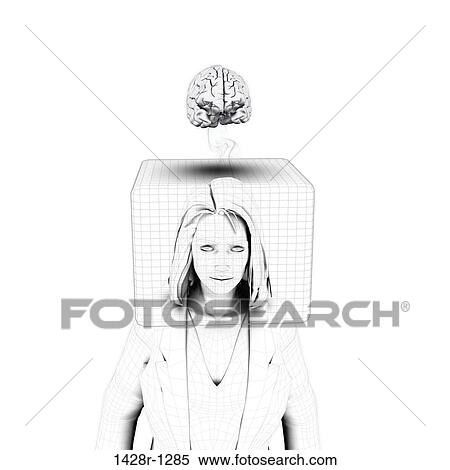Thinking Outside The Box, blue man with head inside a box, brain is outside the box, with a bright, radiant blue glow View Large Photo Image Stock Photography - Thinking Outside The Box, blue man with head inside a box, brain is outside the box, with a bright, radiant blue glow. Fotosearch