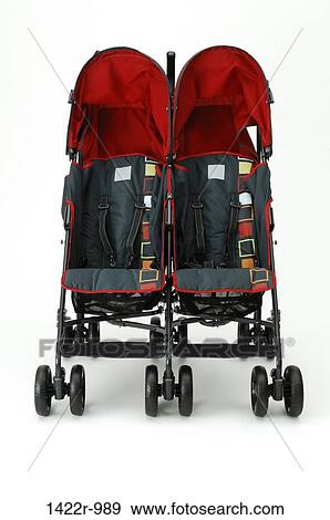 Twin baby stroller carriage View Large Photo Image Stock Photo - Twin baby stroller carriage. Fotosearch