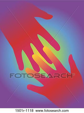 Stock Photo - Two hands, illustration. Fotosearch