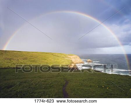 USA, California, Point Reyes National Seashore, Rainbow over Chimney Rock View Large Photo Image Stock Image - USA, California, Point Reyes National Seashore, Rainbow over Chimney Rock. Fotosearch