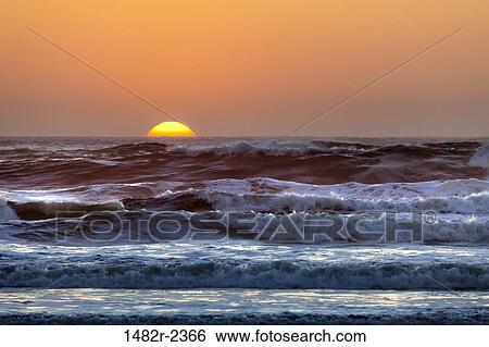 USA, Oregon, Devil's Punchbowl State Natural Area, Sunset over ocean View Large Photo Image Stock Photograph - USA, Oregon, Devil's Punchbowl State Natural Area, Sunset over ocean. Fotosearch