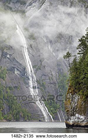 Waterfall, Misty Fiords National Monument, Alaska, USA View Large Photo Image Stock Photography - Waterfall, Misty Fiords National Monument, Alaska, USA. Fotosearch