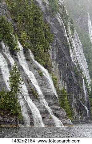 Picture - Waterfall, Rudyerd Bay, Misty Fiords National Monument, Alaska, USA. Fotosearch