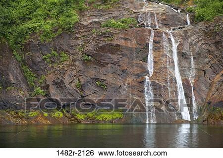 Waterfall, Rudyerd Bay, Misty Fiords National Monument, Alaska, USA View Large Photo Image Stock Photograph - Waterfall, Rudyerd Bay, Misty Fiords National Monument, Alaska, USA. Fotosearch