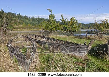 Weathered boats in a field, Orcas Island, Washington State, USA View Large Photo Image Stock Photo - Weathered boats in a field, Orcas Island, Washington State, USA. Fotosearch