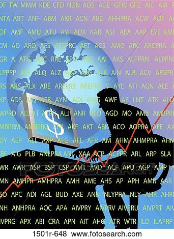 Stock Photo - Worldwide Trading Linda Braucht (b. 20th C. American) Computer Graphics. Fotosearch