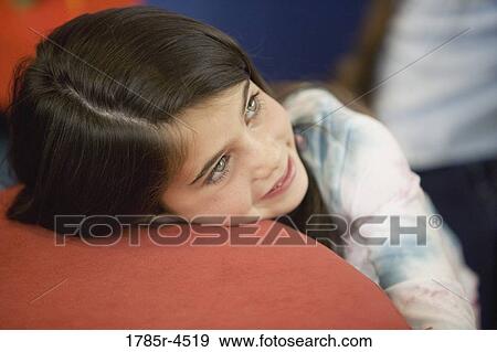 Close-up of little girl View Large Photo Image Stock Photo - Close-up of little girl. Fotosearch
