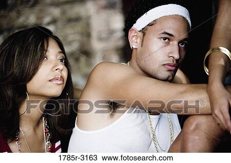 Stock Image - Close-up of young couple. Fotosearch