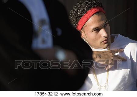 Stock Image - Close up of young man. Fotosearch