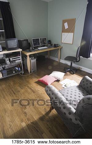 Empty home office View Large Photo Image Stock Photography - Empty home office. Fotosearch