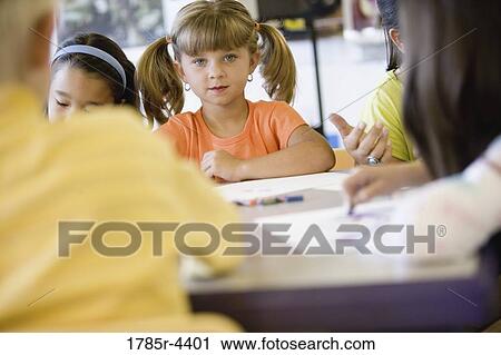 Girls drawing with crayons with friends View Large Photo Image Stock Image - Girls drawing with crayons with friends. Fotosearch