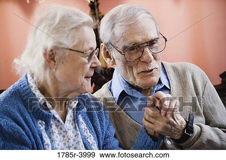 Headshot of senior couple View Large Photo Image Stock Photo - Headshot of senior couple. Fotosearch