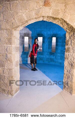 Portrait of a frightened woman pirate armed with a gun standing inside a castle turret View Large Photo Image Stock Image - Portrait of a frightened woman pirate armed with a gun standing inside a castle turret. Fotosearch