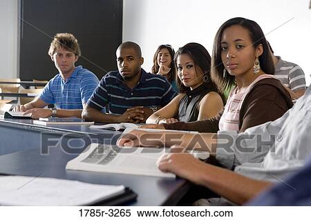 Portrait of students sitting in the classroom View Large Photo Image Stock Photography - Portrait of students sitting in the classroom. Fotosearch