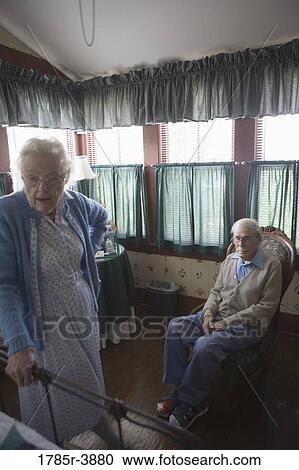 Senior couple in the bedroom View Large Photo Image Stock Image - Senior couple in the bedroom. Fotosearch