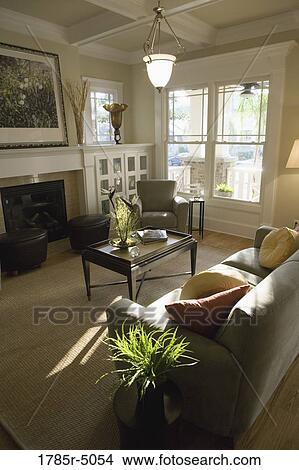 Picture - View of home interior, living room. Fotosearch