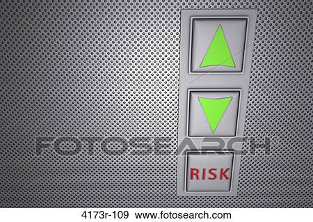 3D composing of elevator remote with green arrows showing up and down and red risk button View Large Photo Image Stock Photo - 3D composing of elevator remote with green arrows showing up and down and red risk button. Fotosearch