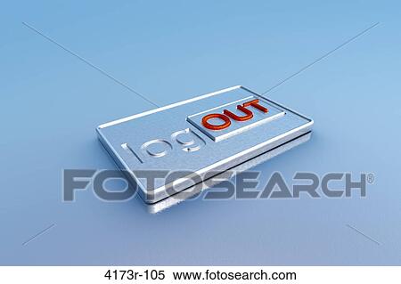 3D composing of log out metal plate View Large Photo Image Stock Photography - 3D composing of log out metal plate. Fotosearch