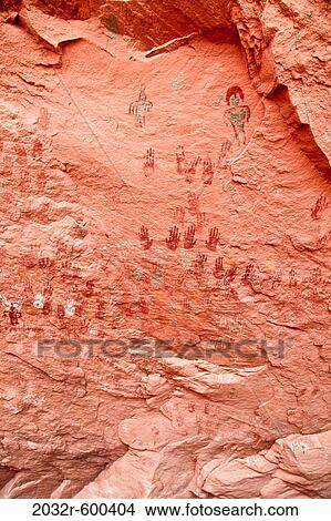 Picture - Anasazi pictographs, Navajo reservation Arizona. Fotosearch