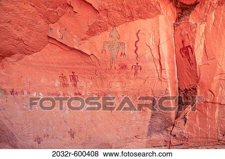Stock Photo - Anasazi pictographs, Navajo reservation Arizona. Fotosearch