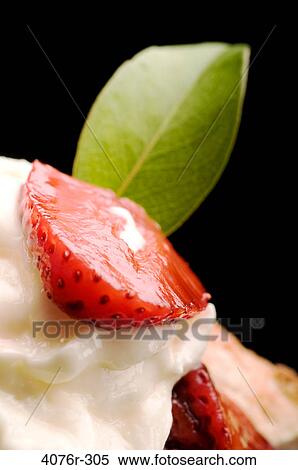 Close-up of a strawberry shortcake View Large Photo Image Stock Photography - Close-up of a strawberry shortcake. Fotosearch