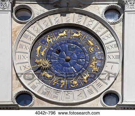 Close-up of astronomical clock, St. Mark's Clock, St. Mark's Square, Venice, Veneto, Italy View Large Photo Image Stock Photograph - Close-up of astronomical clock, St. Mark's Clock, St. Mark's Square, Venice, Veneto, Italy. Fotosearch