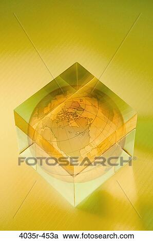 Close-up of earth enclosed in a transparent cube View Large Photo Image Stock Image - Close-up of earth enclosed in a transparent cube. Fotosearch
