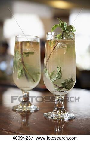 Close-up of glasses of Mojito View Large Photo Image Stock Photo - Close-up of glasses of Mojito. Fotosearch