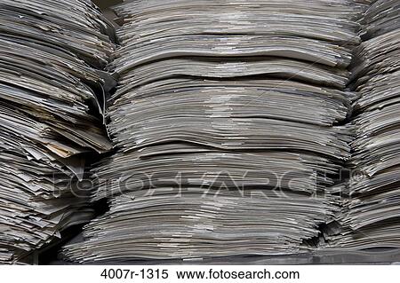 Stock Photography - Close-up of stack of paper sheets. Fotosearch
