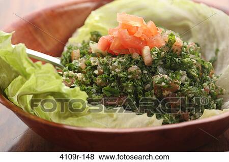 Close-up of tabbouleh salad in a bowl View Large Photo Image Stock Photo - Close-up of tabbouleh salad in a bowl. Fotosearch