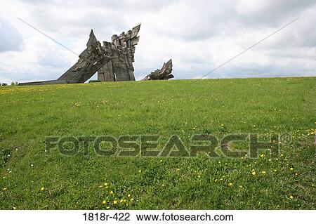 Stock Image - Concentration camp memorial, Kaunas, Lithuania. Fotosearch