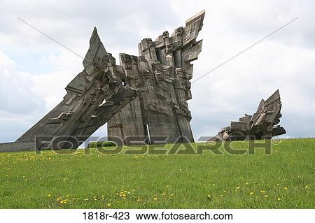 Stock Image - Concentration camp memorial, Kaunas, Lithuania. Fotosearch